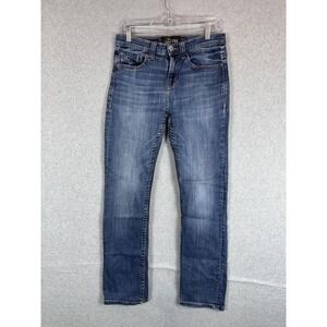Seeded & Sewn Jeans Womens 28x32 Blue Nathan‎ Slim Straight Stretch Denim Pants
